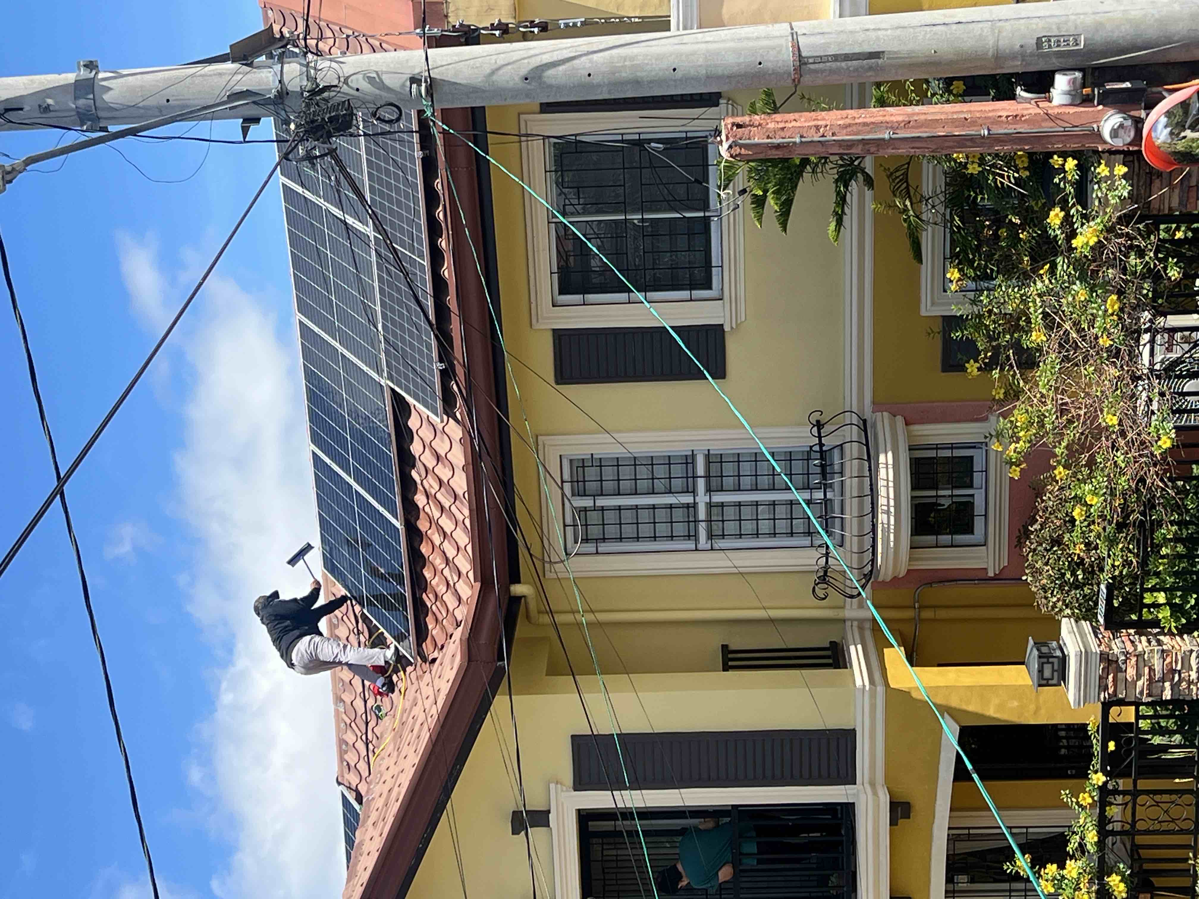 CLEANING OF SOLAR PANELS & RE-WIRING/ADDITIONAL BREAKERS