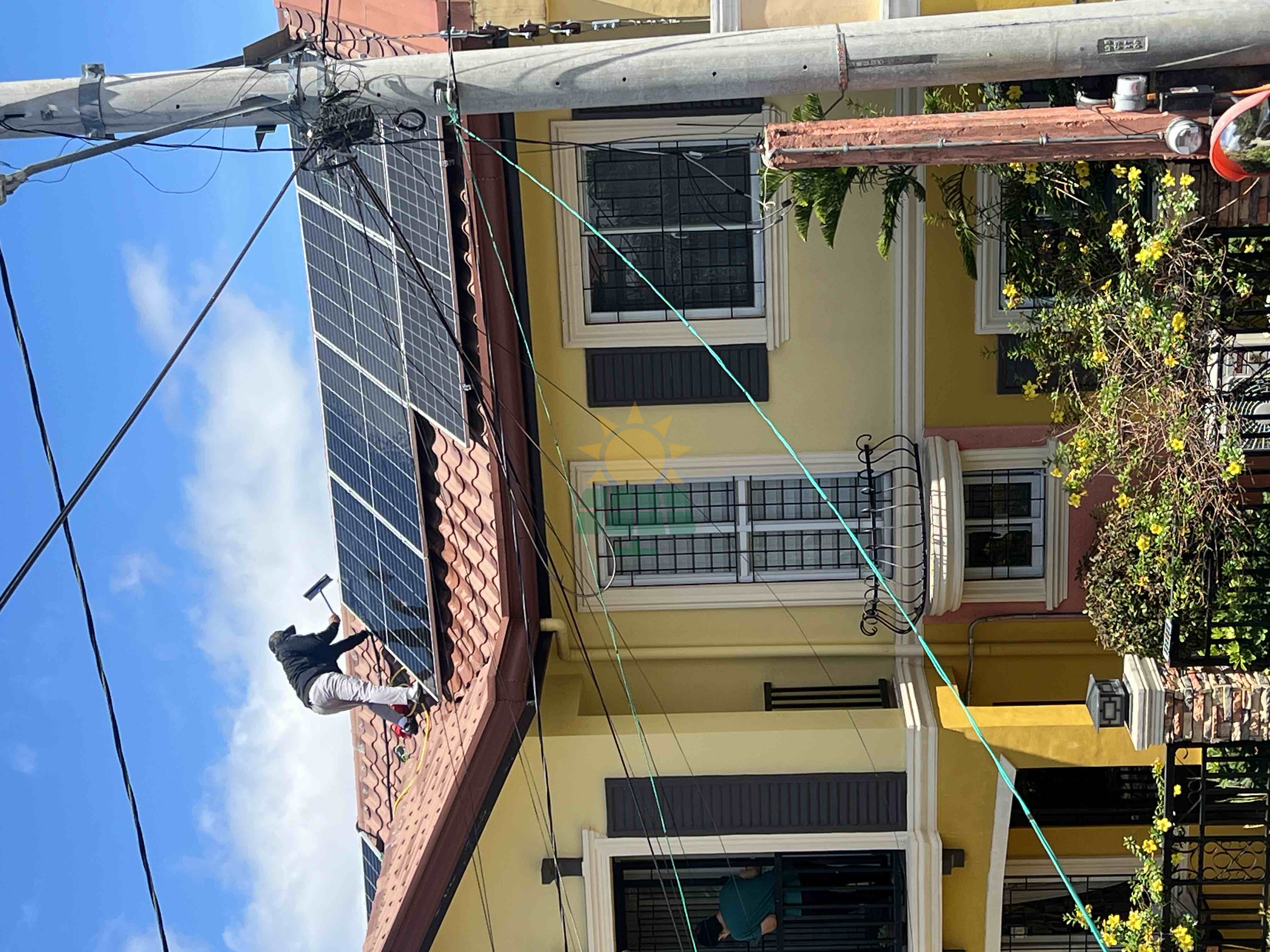 CLEANING OF SOLAR PANELS & RE-WIRING/ADDITIONAL BREAKERS