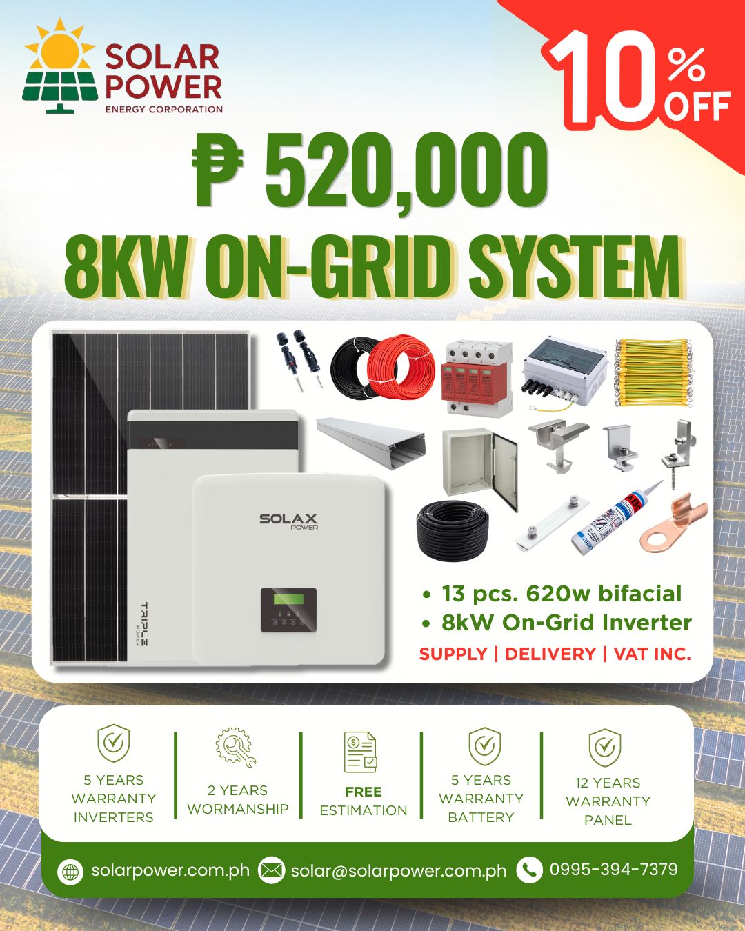 8kW - On-Grid System