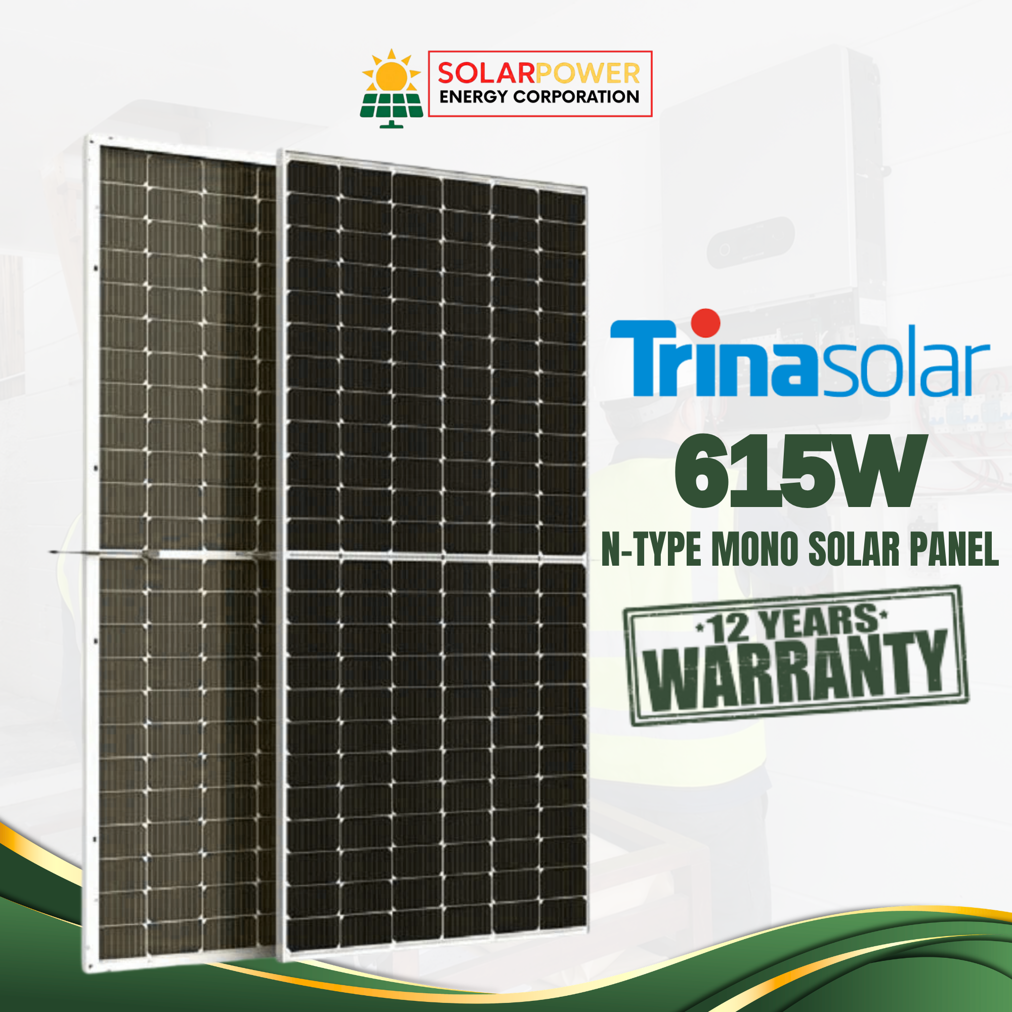 Trina Solar 615W Bifacial Solar Panel